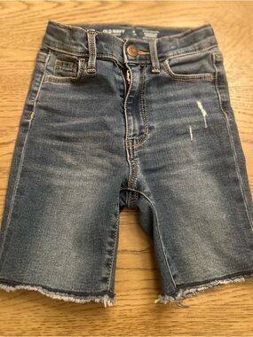 Old Navy Ultra High rise Rockstar Jegging Blue Denim Girls' Bermuda Shorts (8)